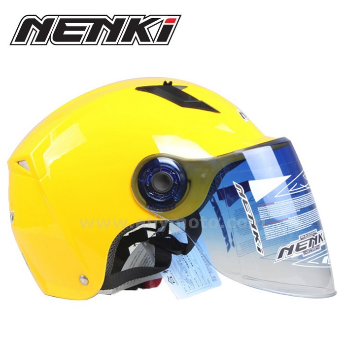 129 Men Women Open Half Face Helmet Scooter Street Cruiser Chopper Touring Motorbike Sun Shield Lens@4